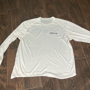 White Orvis size XL long sleeve fishing shirt